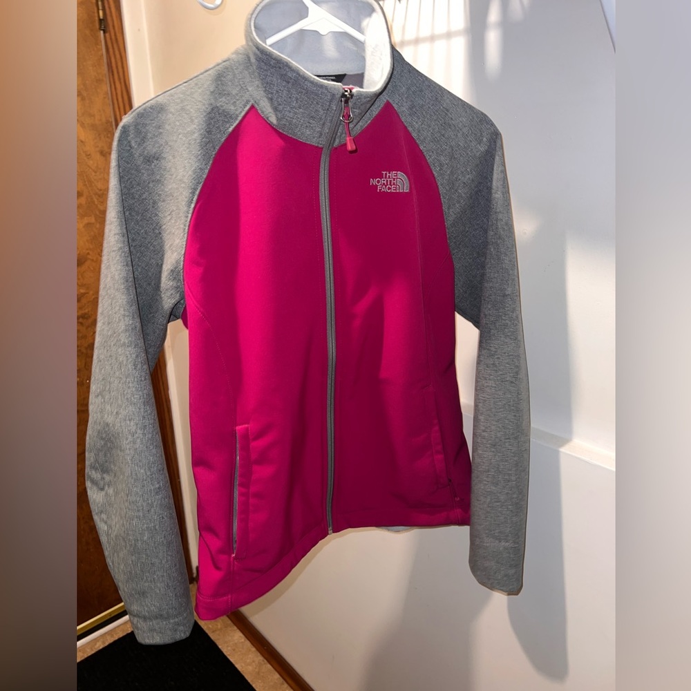 The North Face Fuchsia and Gray Full-Zip Jacket
